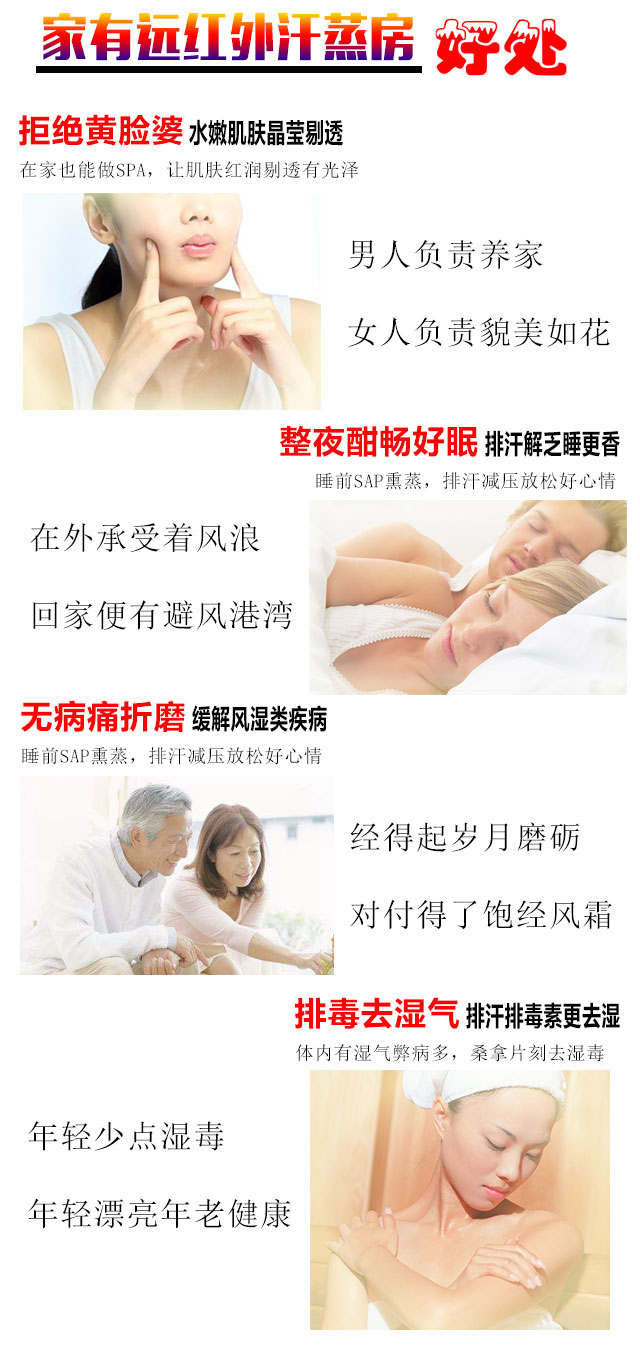 遠紅外家用汗蒸房材料